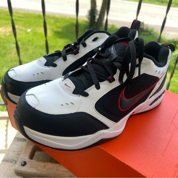 Nike Air Monarch IV Sneakers Red/White/Black Men's - Size 12EEEE - Picture 2 of 12